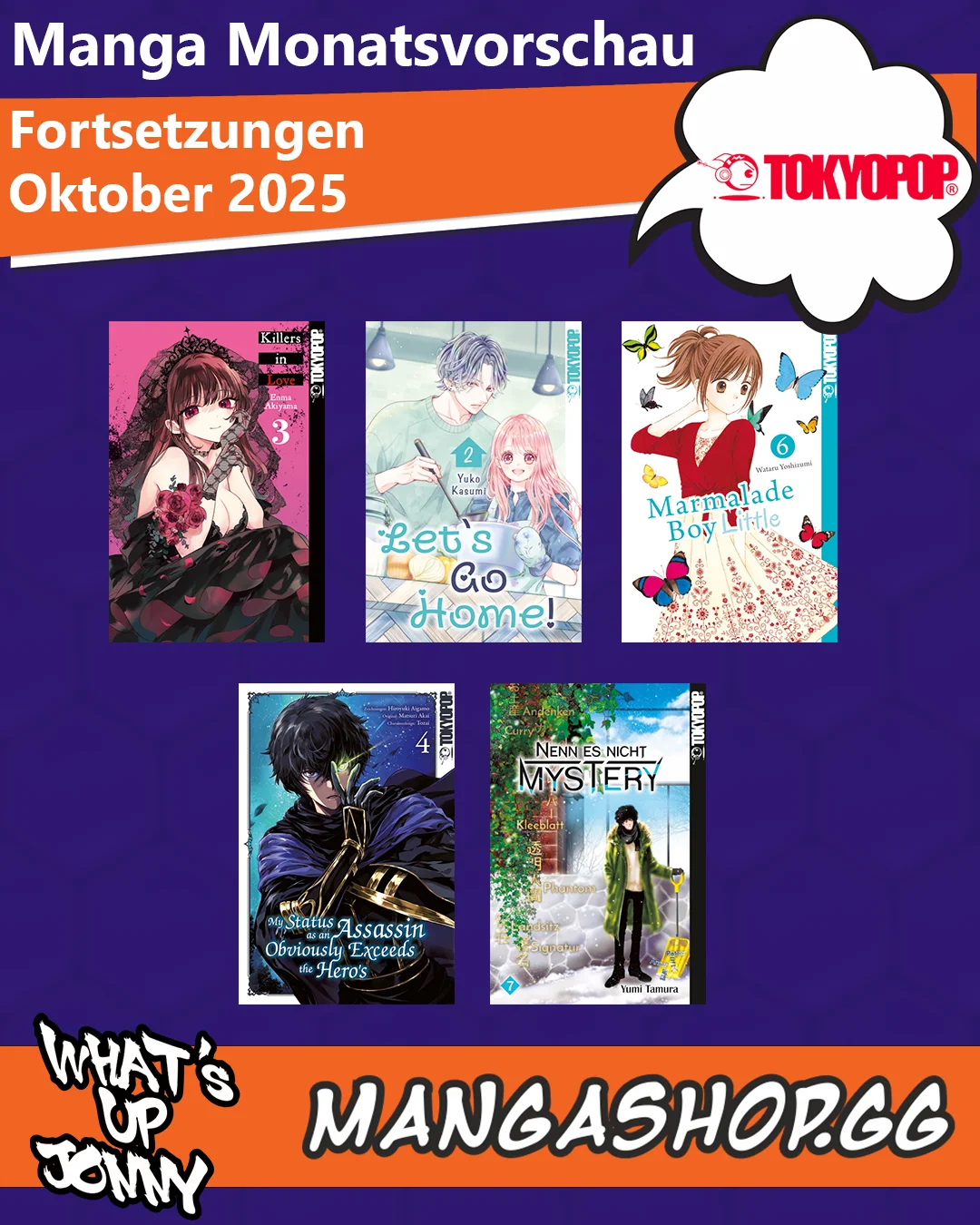 Manga Monatsübersicht Oktober 2025