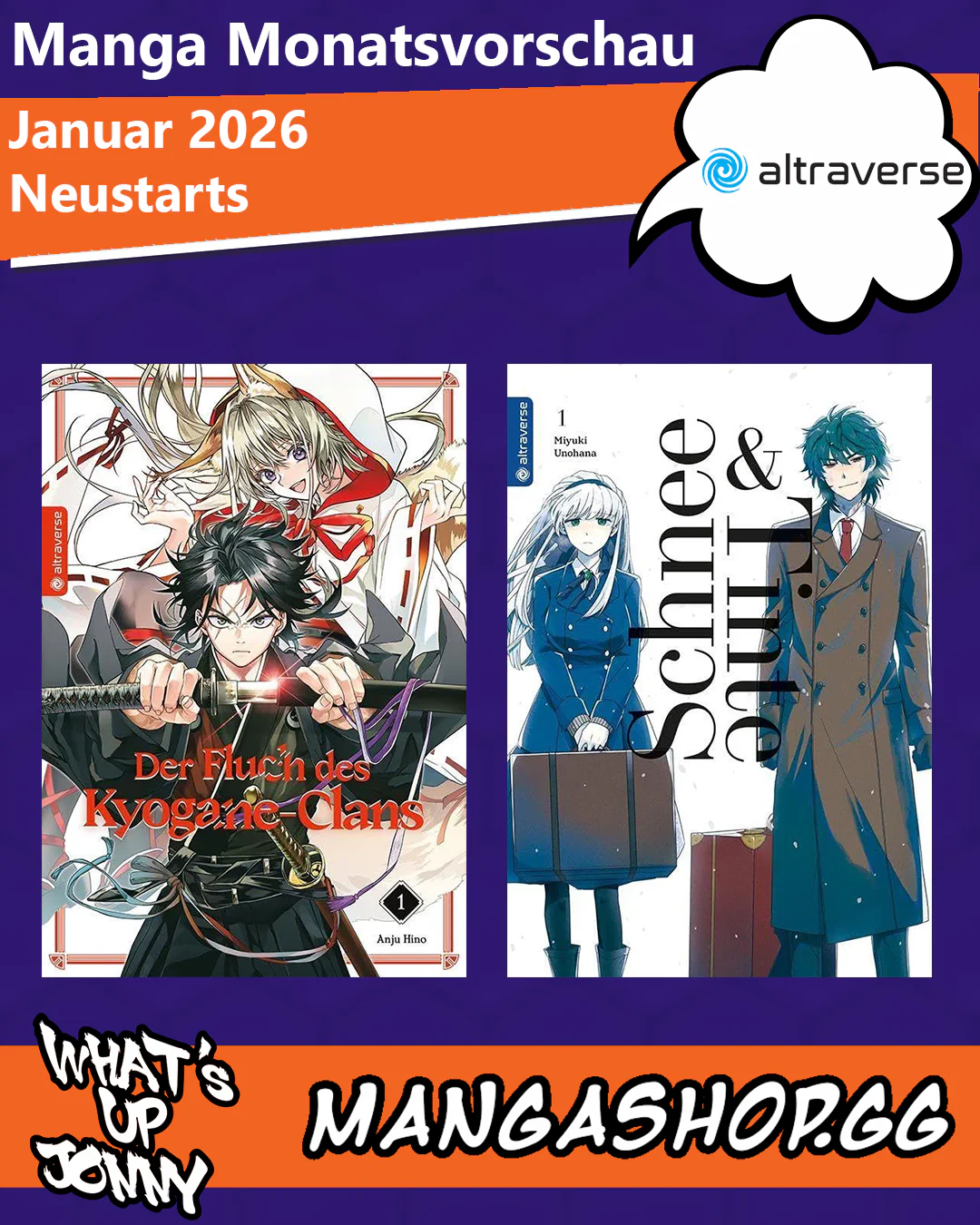 Manga Monatsvorschau Januar 2026