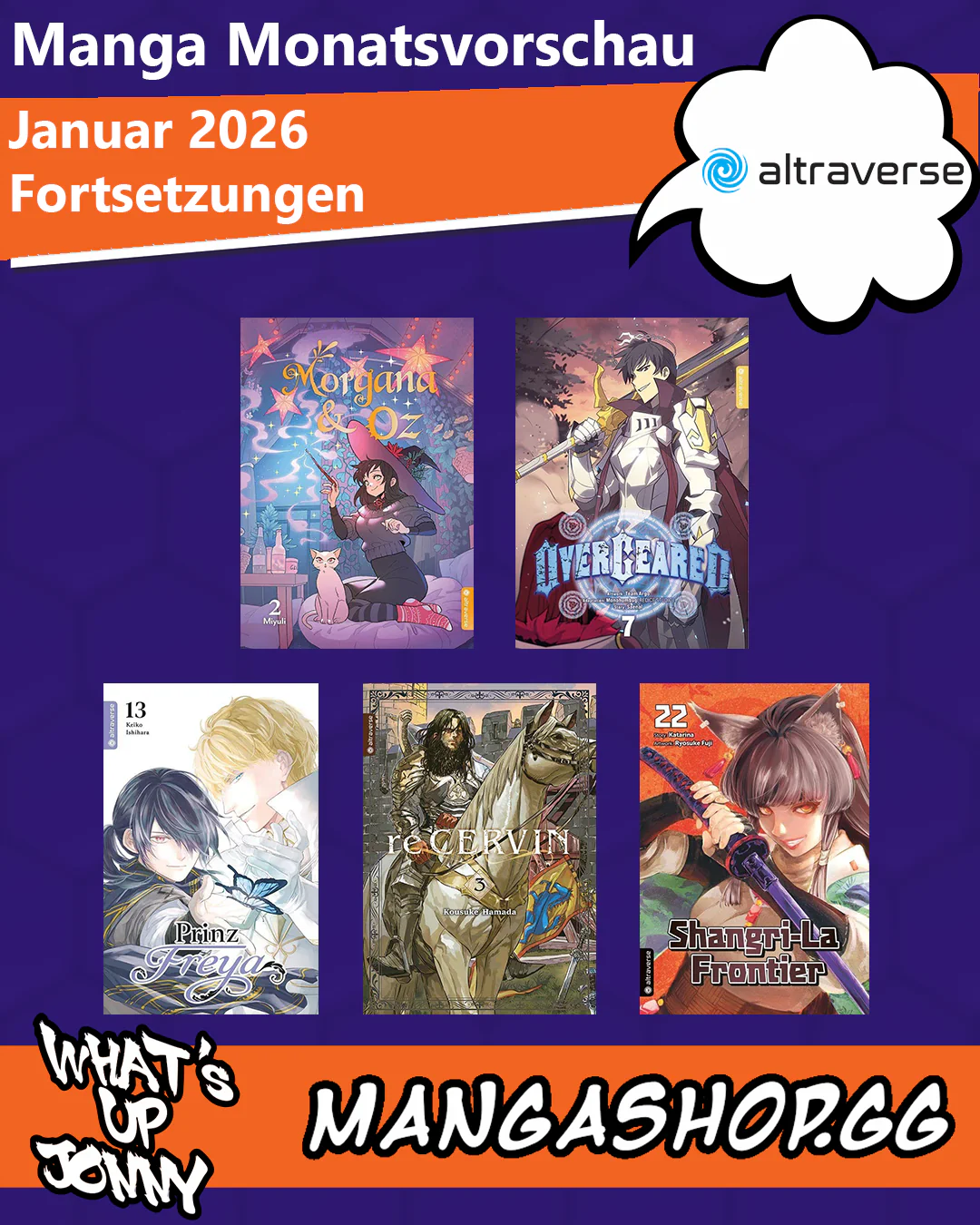 Manga Monatsvorschau Januar 2026