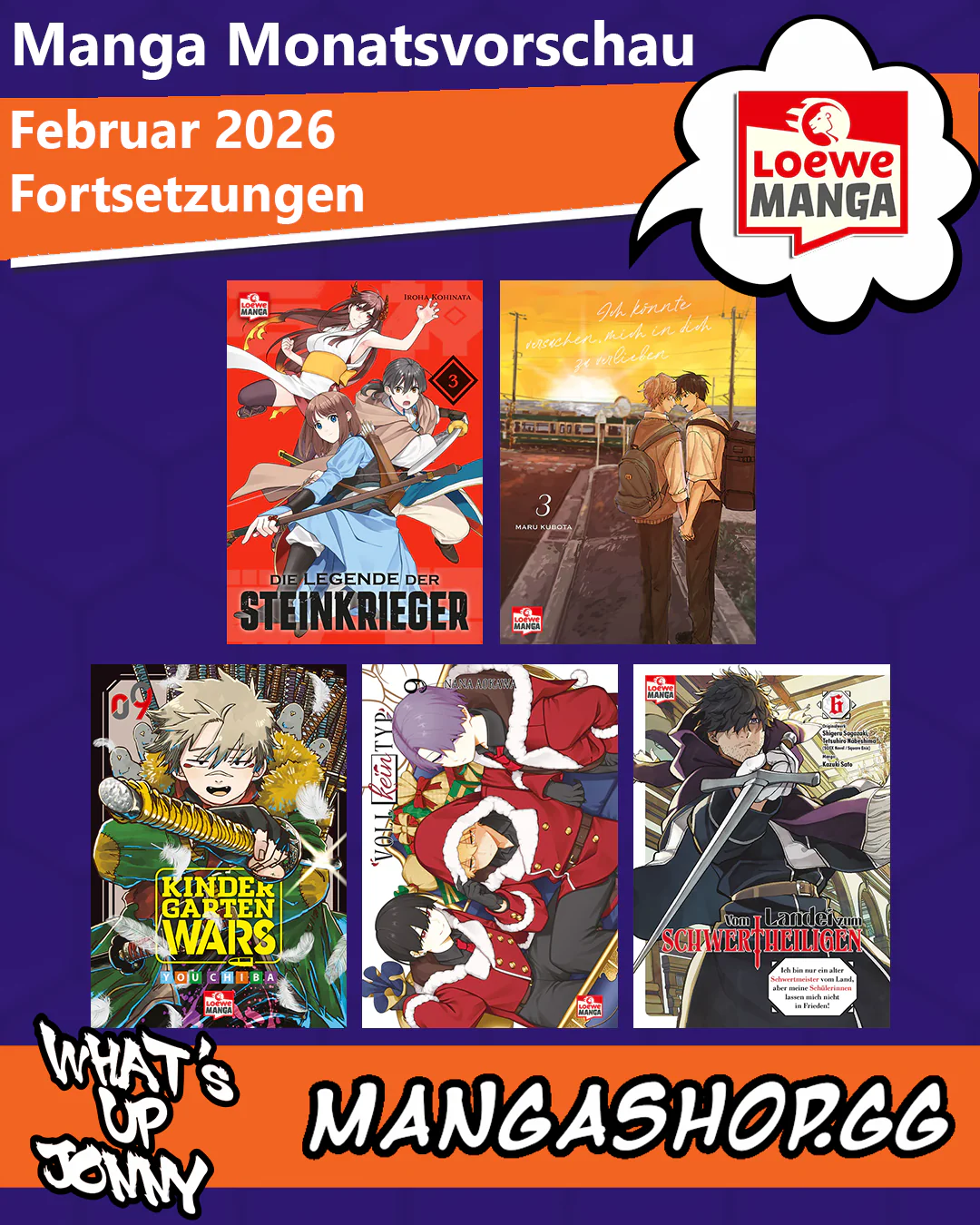 Die Manga Monatsvorschau Februar 2026
