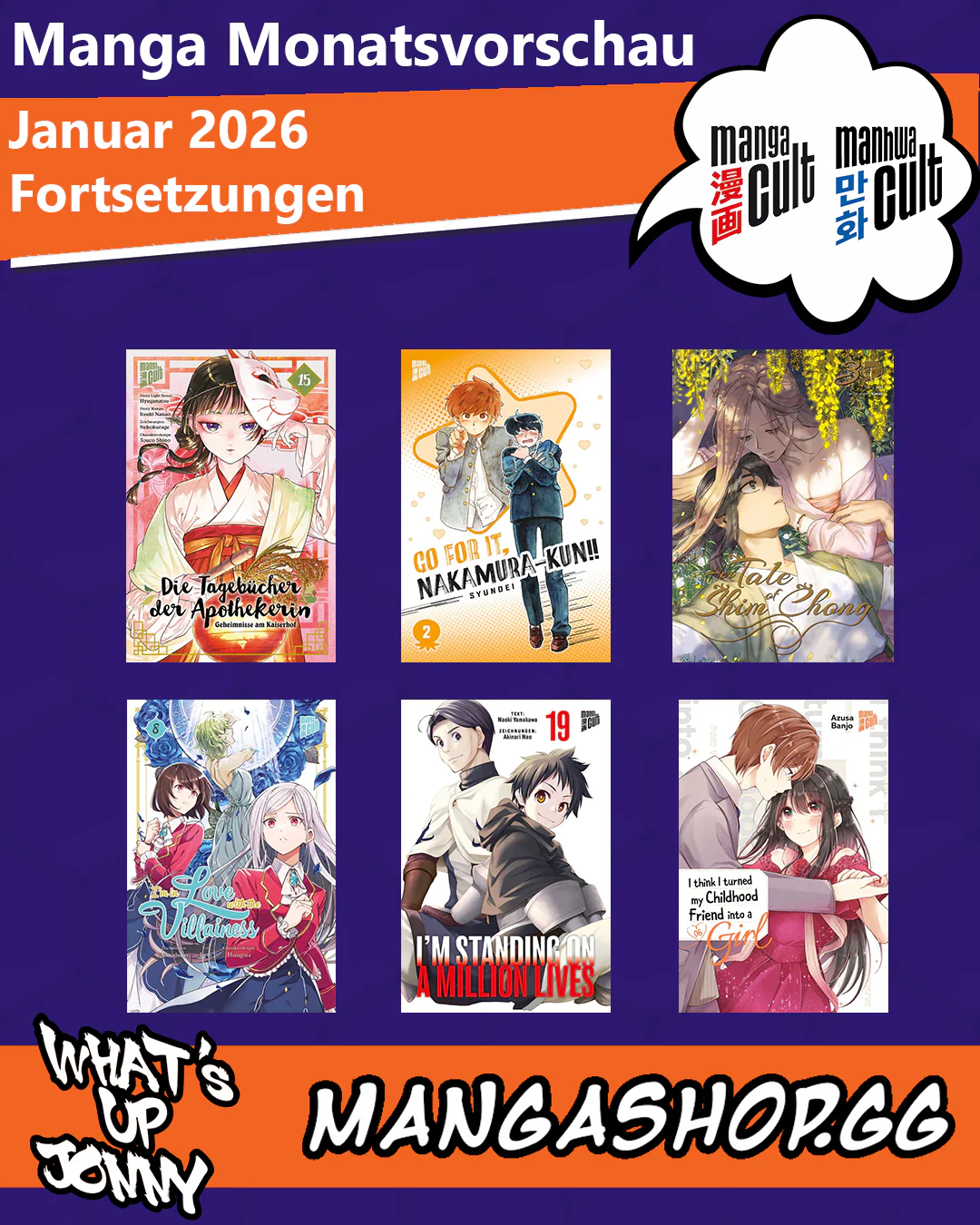 Manga Monatsvorschau Januar 2026