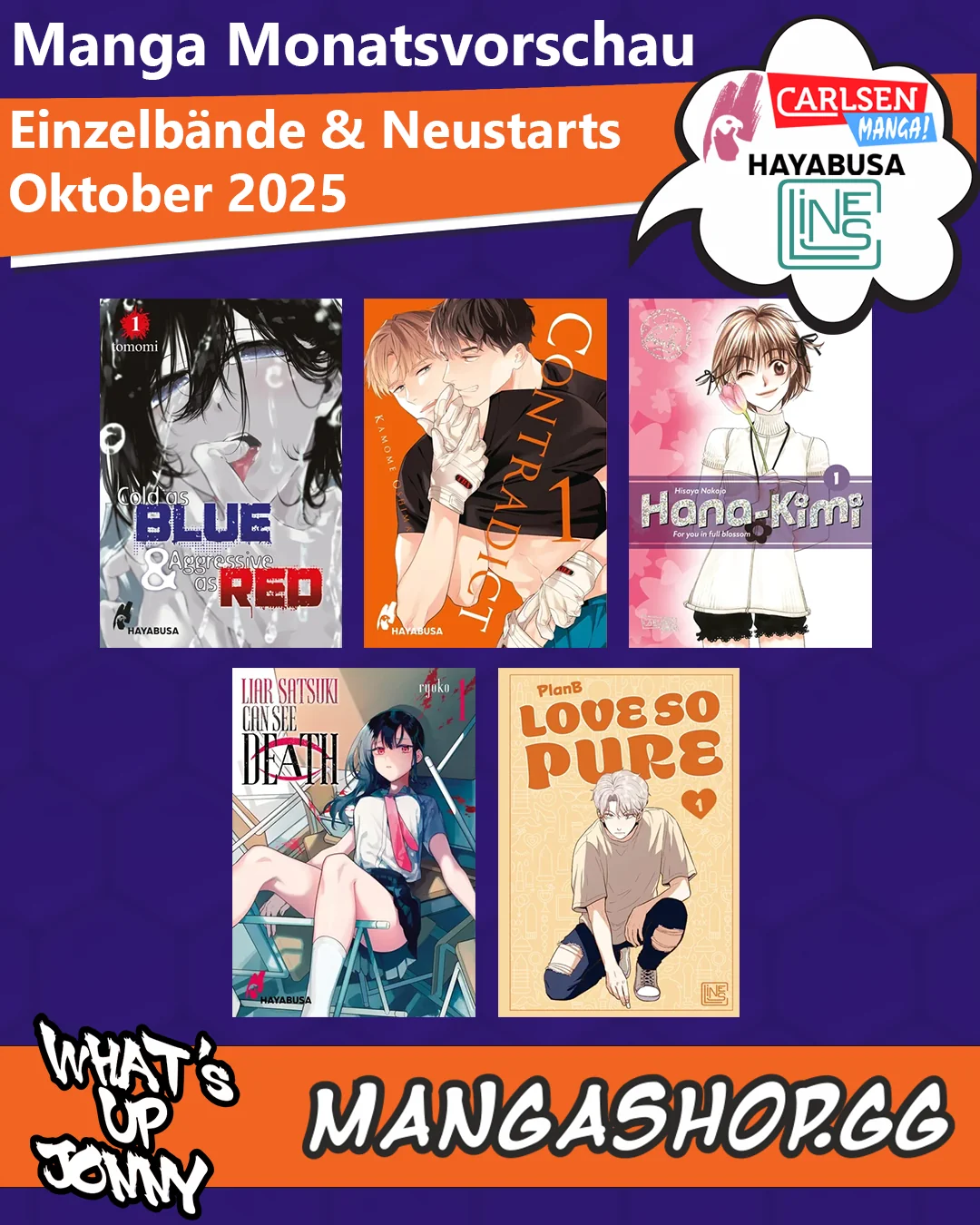 Manga Monatsübersicht Oktober 2025
