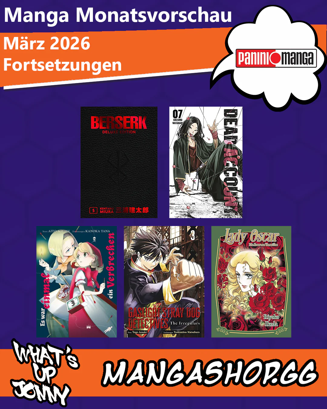 März 2026 Manga Monatsvorschau