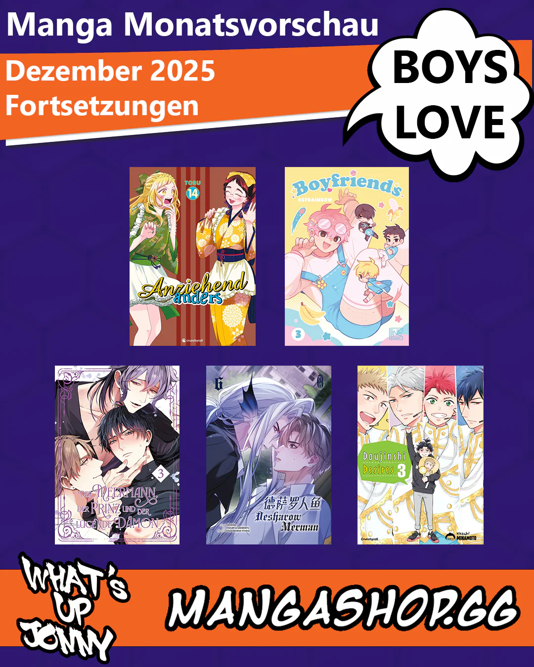 Manga Monatsvorschau für Dezember 2025