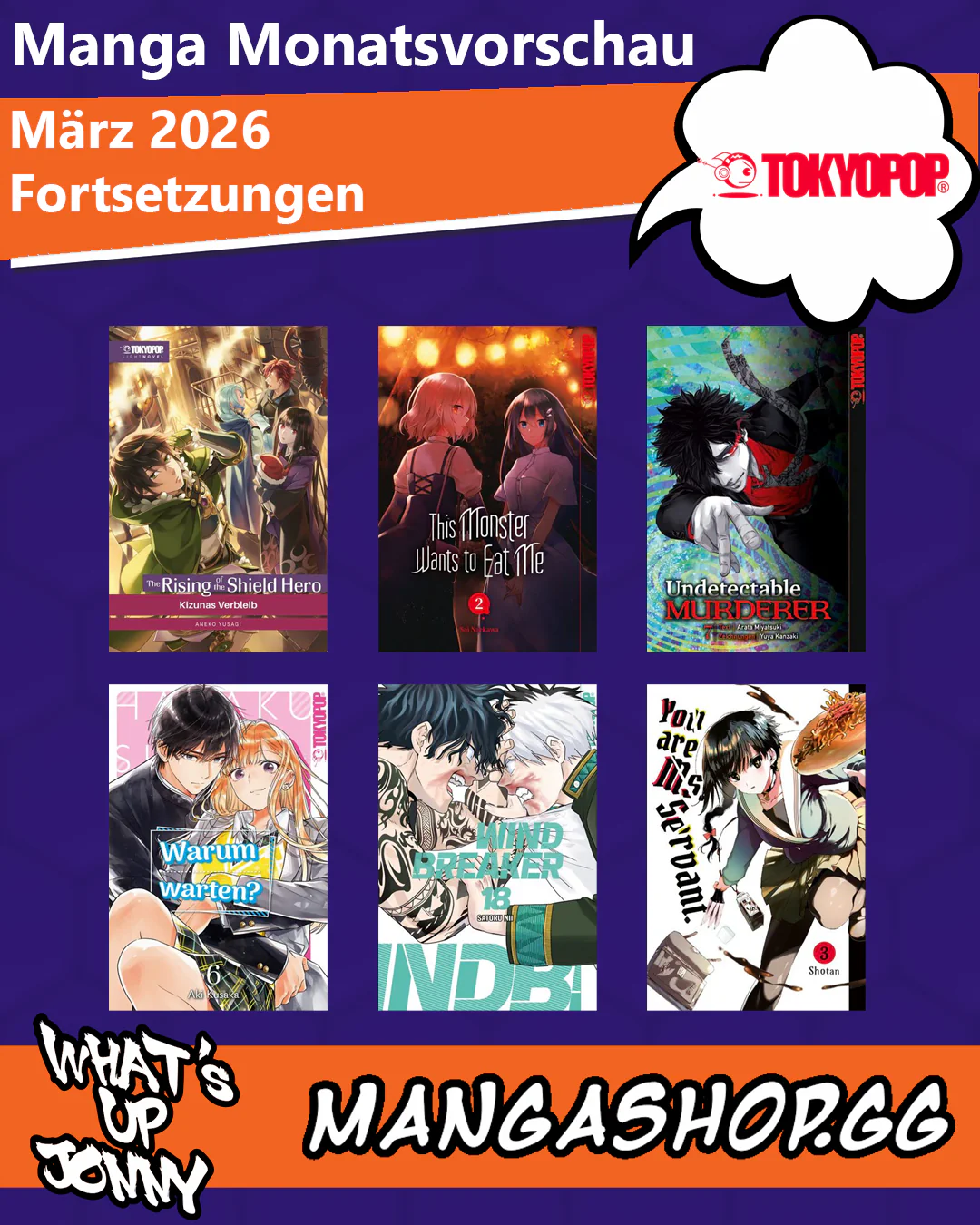 März 2026 Manga Monatsvorschau