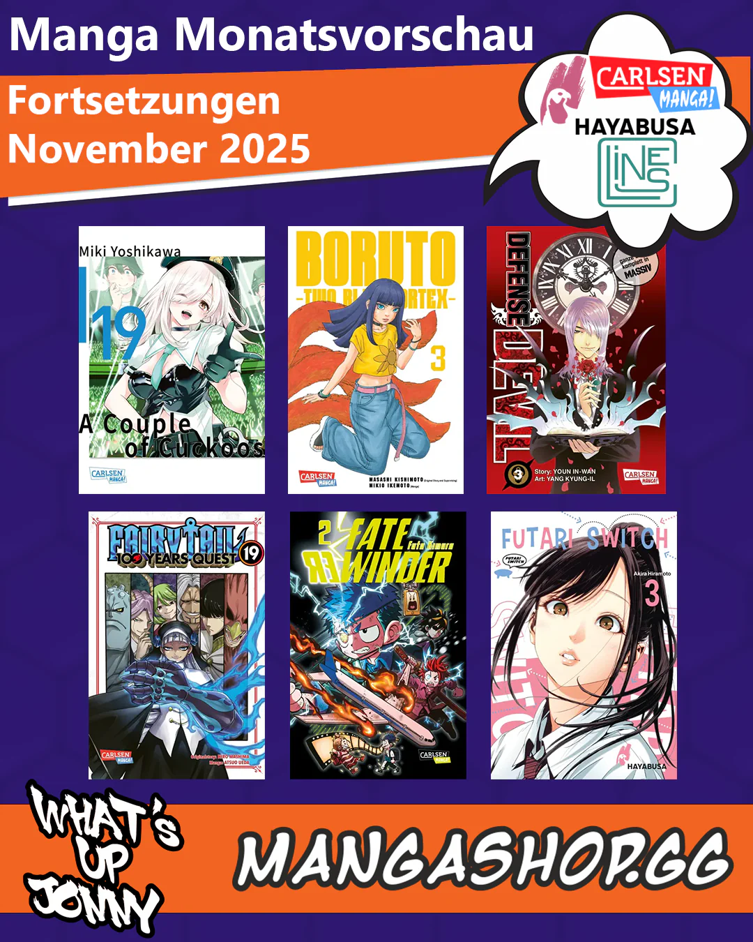 Die Manga Monatsvorschau November 2025