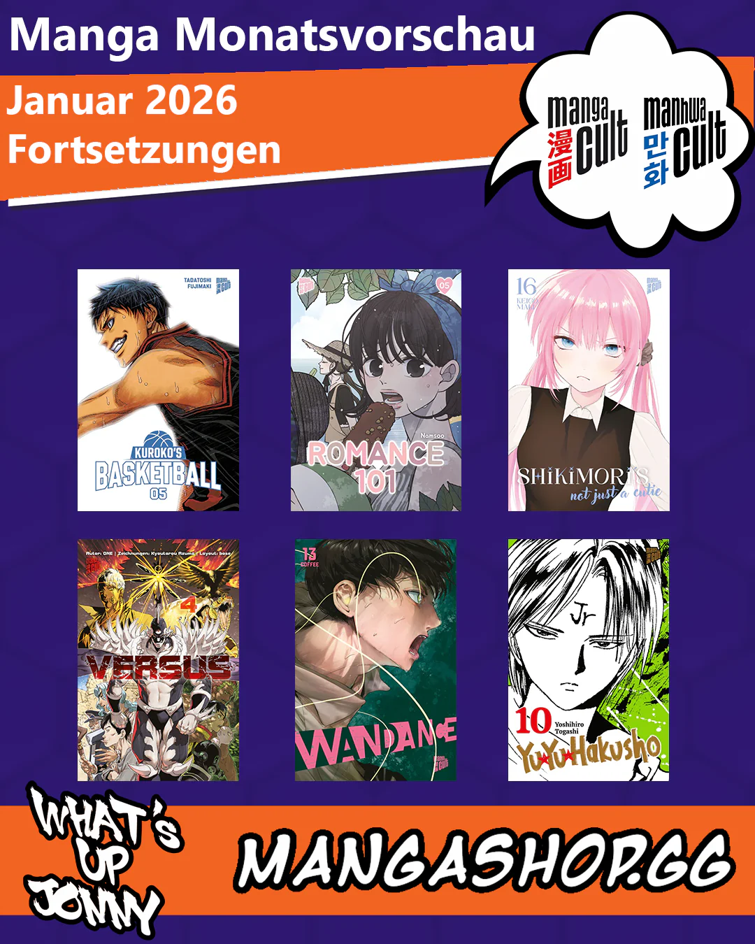 Manga Monatsvorschau Januar 2026