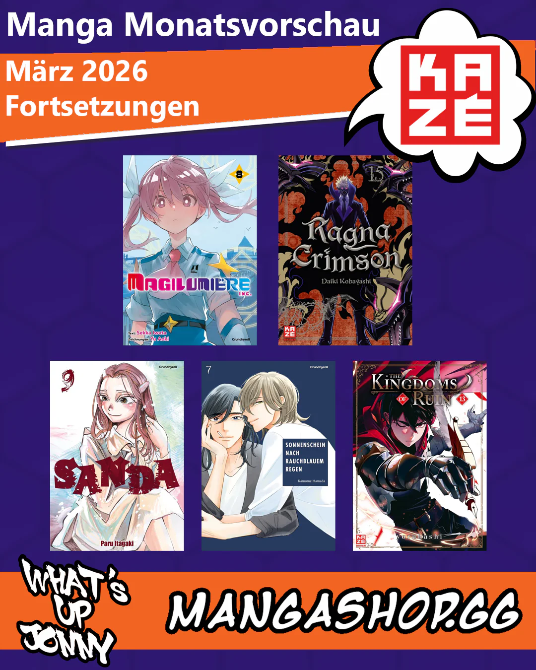 März 2026 Manga Monatsvorschau