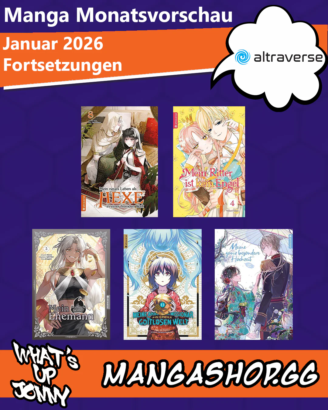 Manga Monatsvorschau Januar 2026