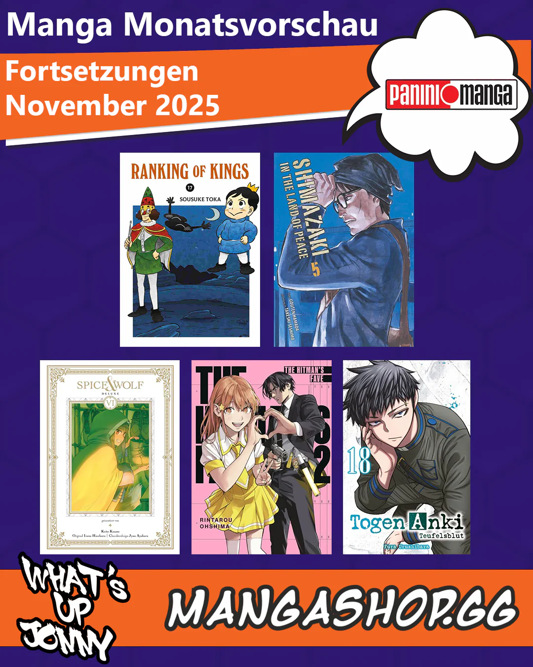 Die Manga Monatsvorschau November 2025