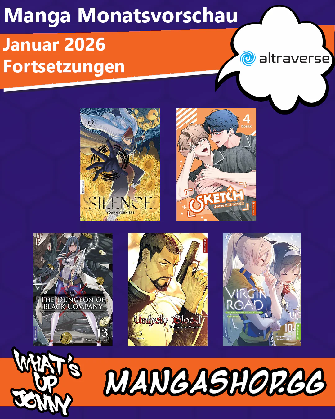 Manga Monatsvorschau Januar 2026