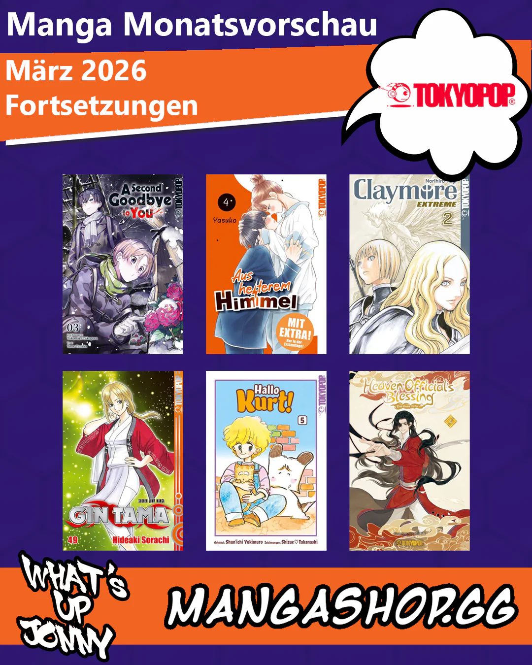 März 2026 Manga Monatsvorschau
