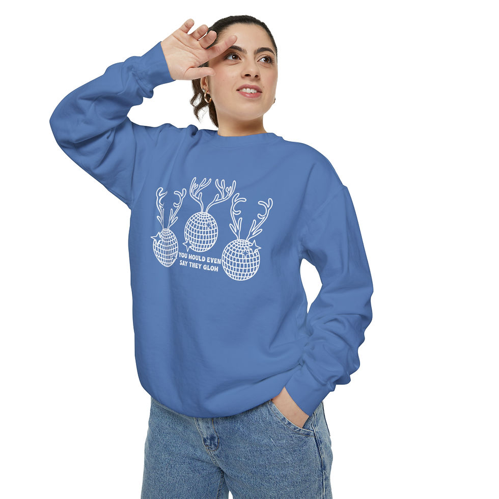 Thumbnail: Oh Deer, Let's Glow Sweatshirt