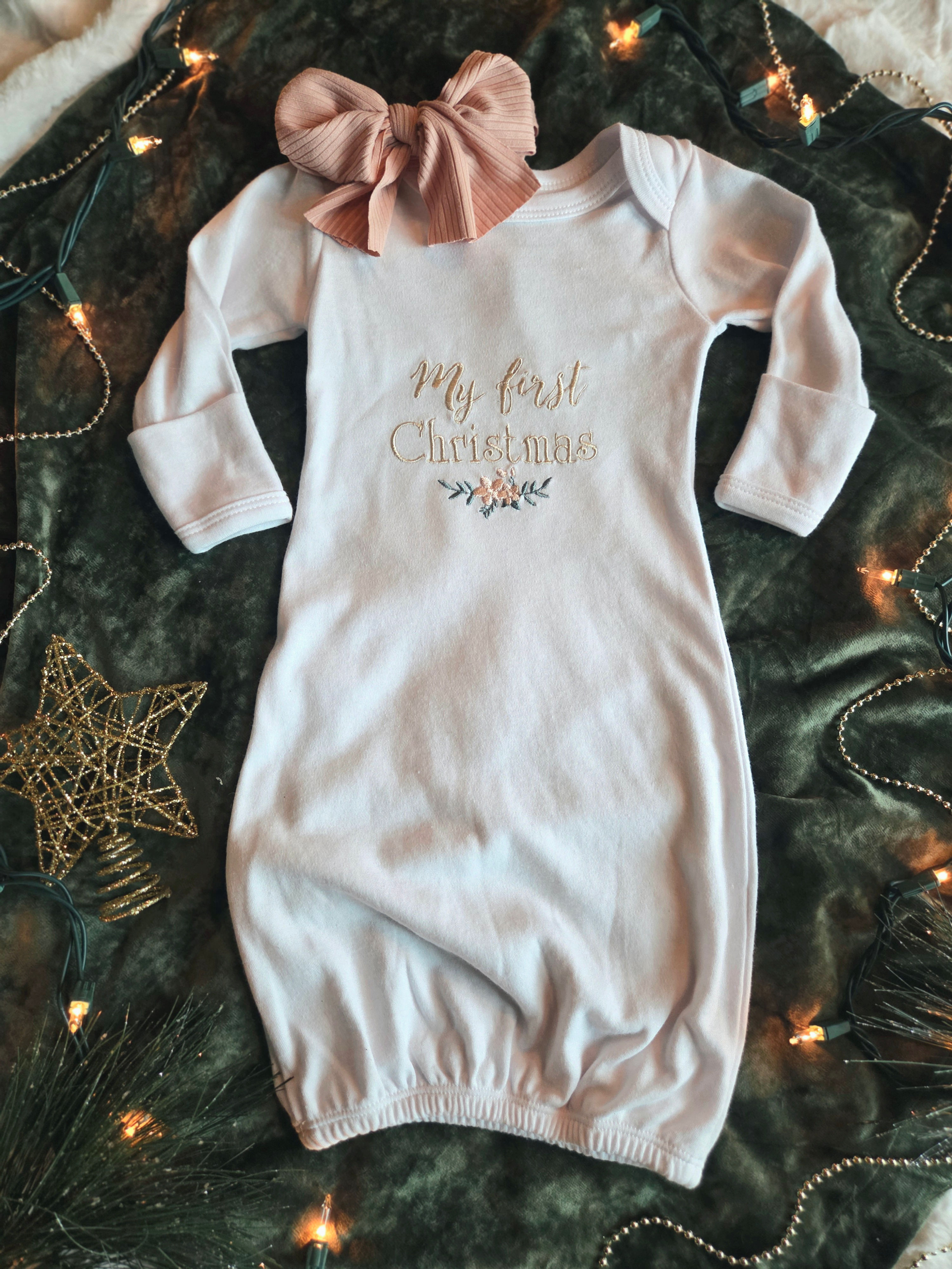 My First Christmas -Gold/Pink