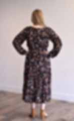 Thumbnail: Josie Brown and Black Leaf Print Dress