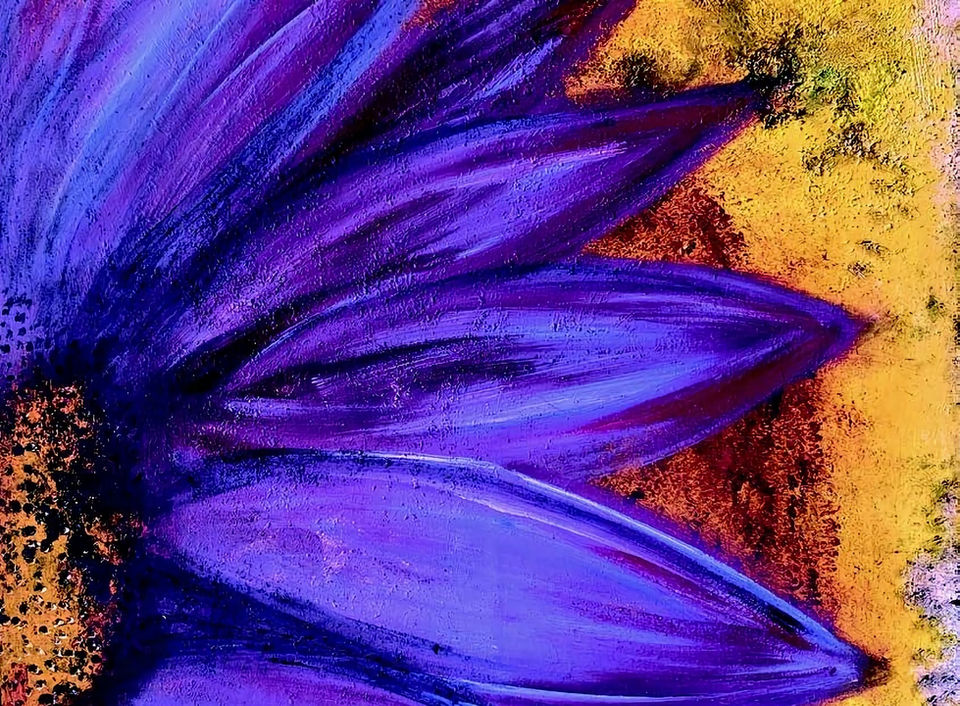 Blume Kunstwerk Pigmente Öl Valérie Merret Lübeck