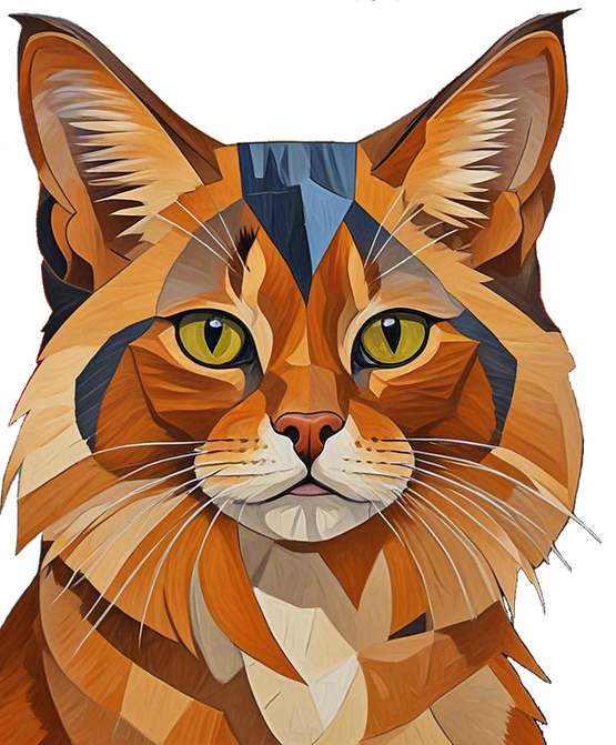 This image is a animated version of a Ruddy Somali cat