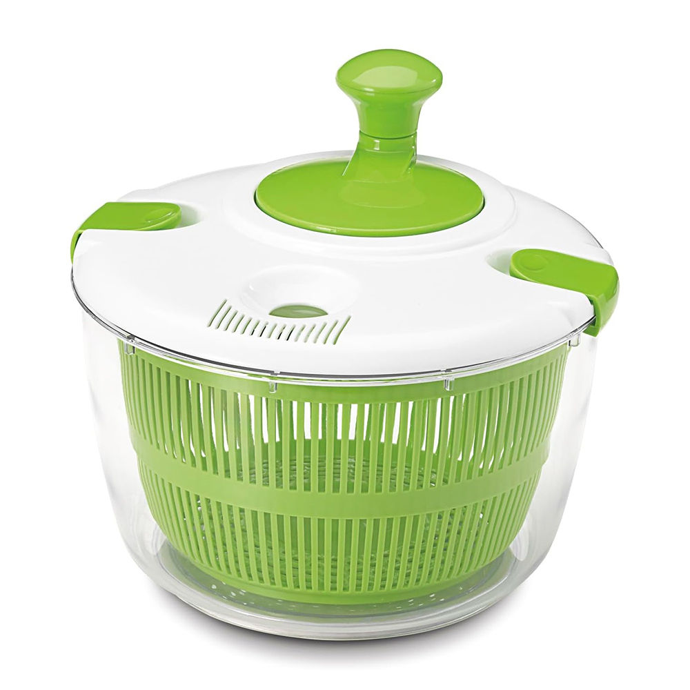 LMETJMA 5 L Large Salad Spinner Vegetable Washer Dryer Drainer Strainer with Bo