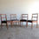 Thumbnail: 4 Mid-Century teak dining room chairs