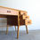 Thumbnail: Stunning Mid-Century oak seven drawer desk