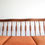 Thumbnail: Mid-Century three seater burnt orange corduroy bench