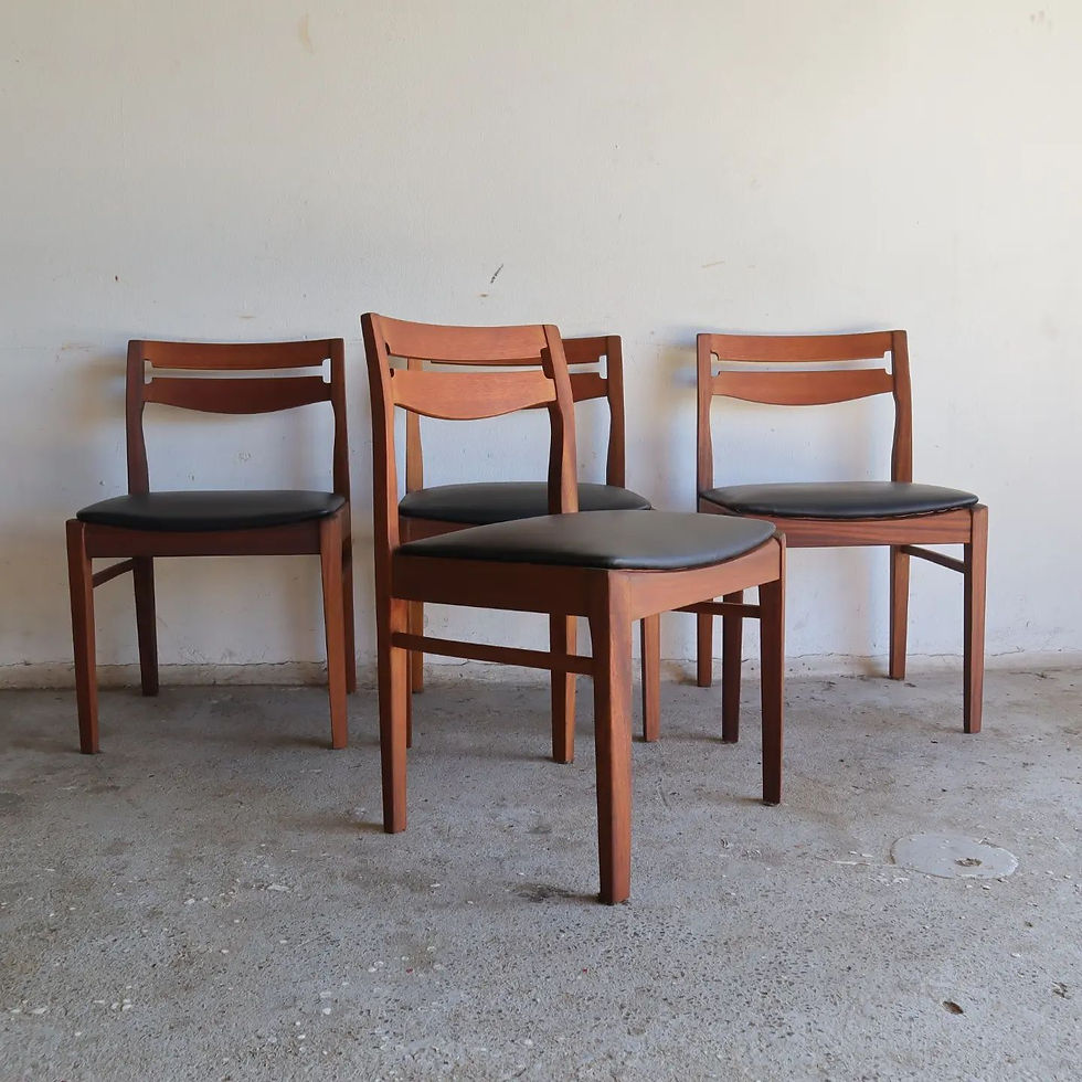 4 x Mid-Century teak dining room chairs by Nathan Furniture