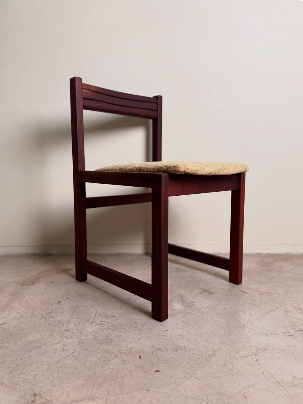 Thumbnail: 6 x Mid-century dining chairs with stunning dark grain and joinery