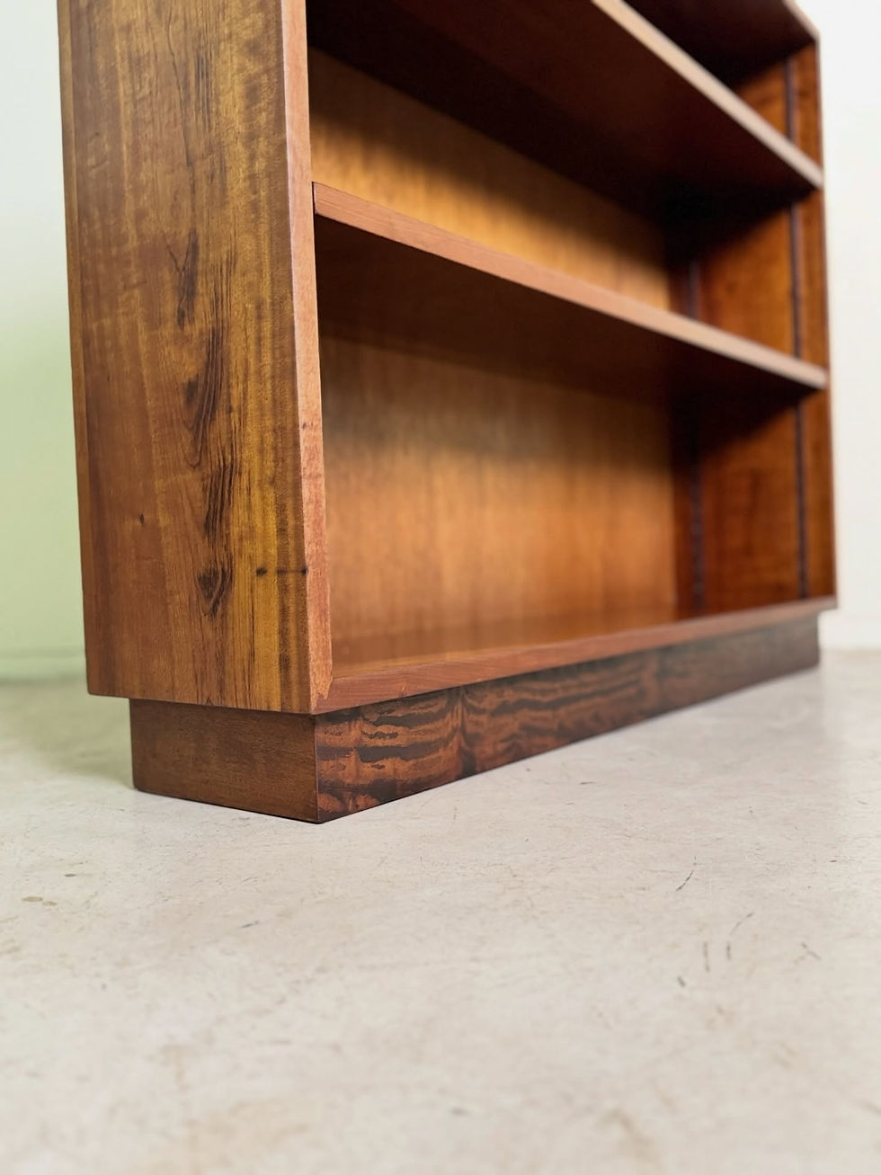 Thumbnail: Mid-century EE Meyer solid imbuia large bookshelf with 2 shelves