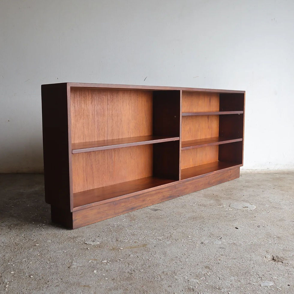 Mid-Century large E.E. Meyer imbuia bookshelf