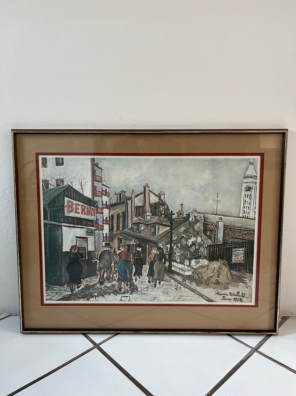 Thumbnail: Framed print of “La Maison Bernot" (The Bernot House) by Maurice Utrillo