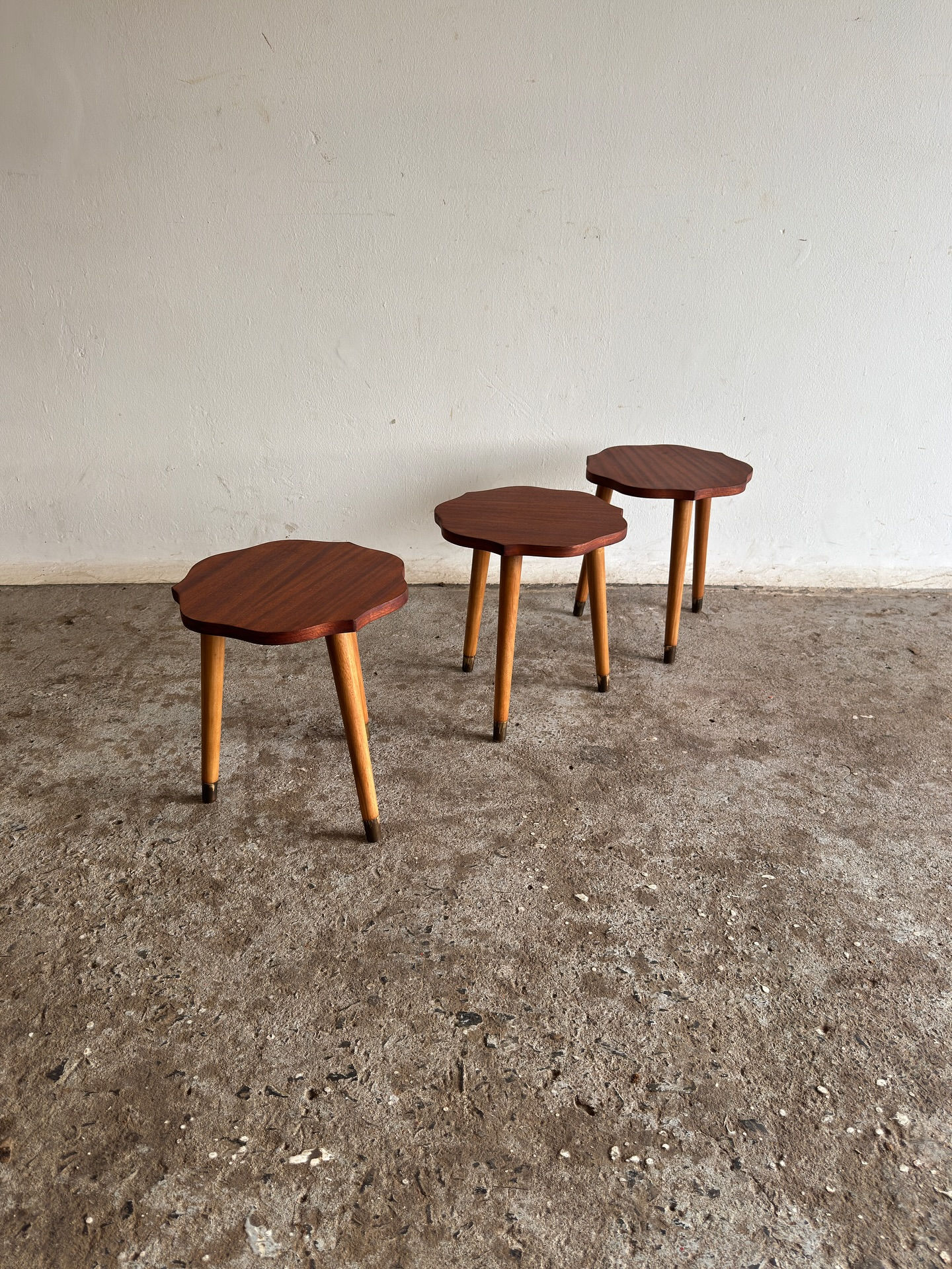 3 x Mid-century side tables