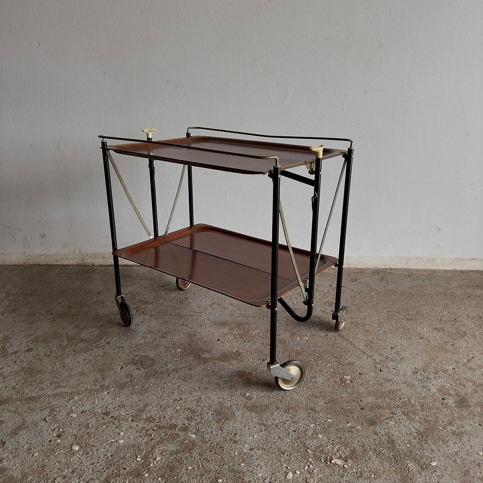 Thumbnail: Mid-Century Dutch foldable drinks trolley