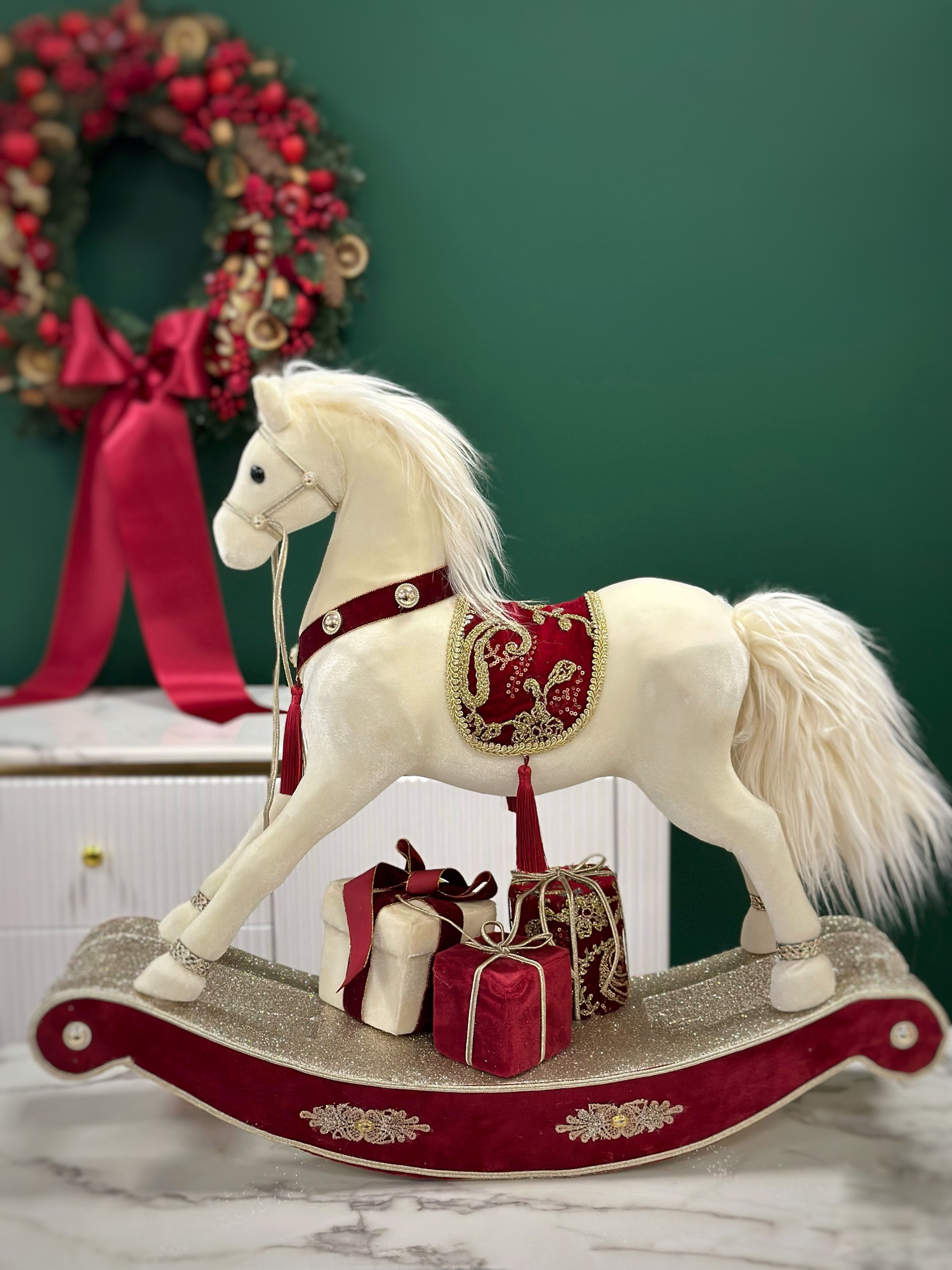 Hojdací koník 68 cm x 21 cm x 58 cm 