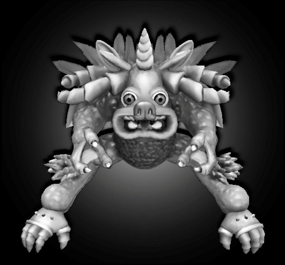 Monster - Squeeky 1a B&W bk bgd