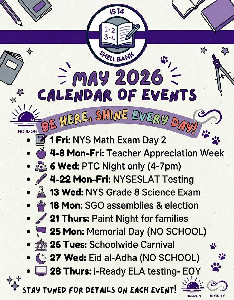 May Events Announced