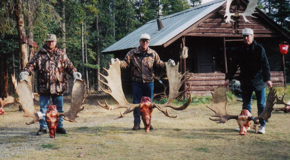 Doug Rehbein's SCI World Record Western Canadian Moose harvested at Jennings River Outfitters in 1998.