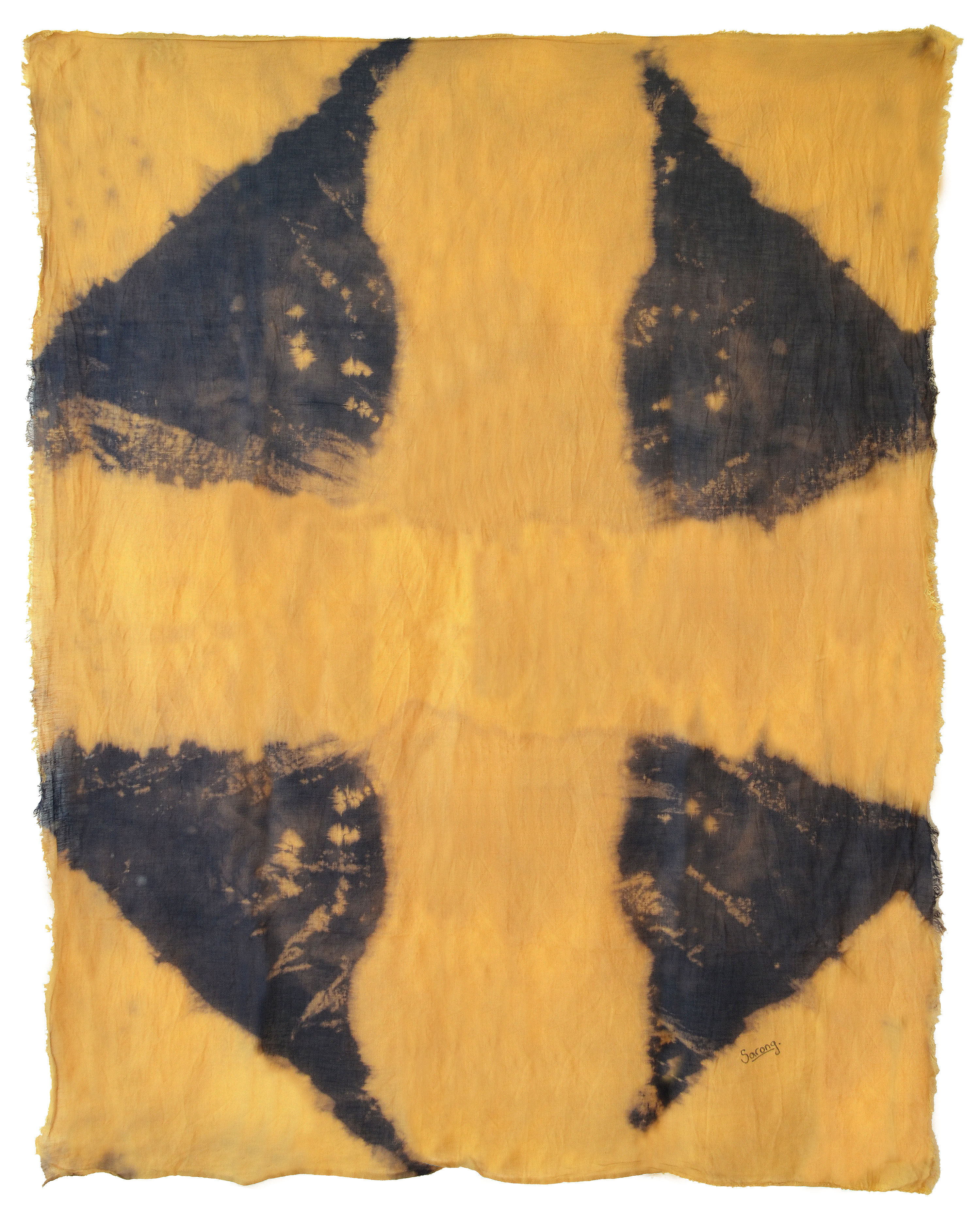 Pareo Regular Amarillo Azul Marino