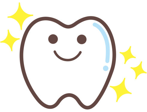 ピカピカの歯のイラスト