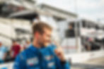 Blomqvist during the pole position ceremony before it was nullified | Credit: Dominic Loyer