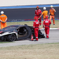McLaren narrowly beat Mercedes to win in red-flag affected GTWC race 2, Rossi robbed of podium by penalty