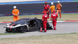 McLaren narrowly beat Mercedes to win in red-flag affected GTWC race 2, Rossi robbed of podium by penalty
