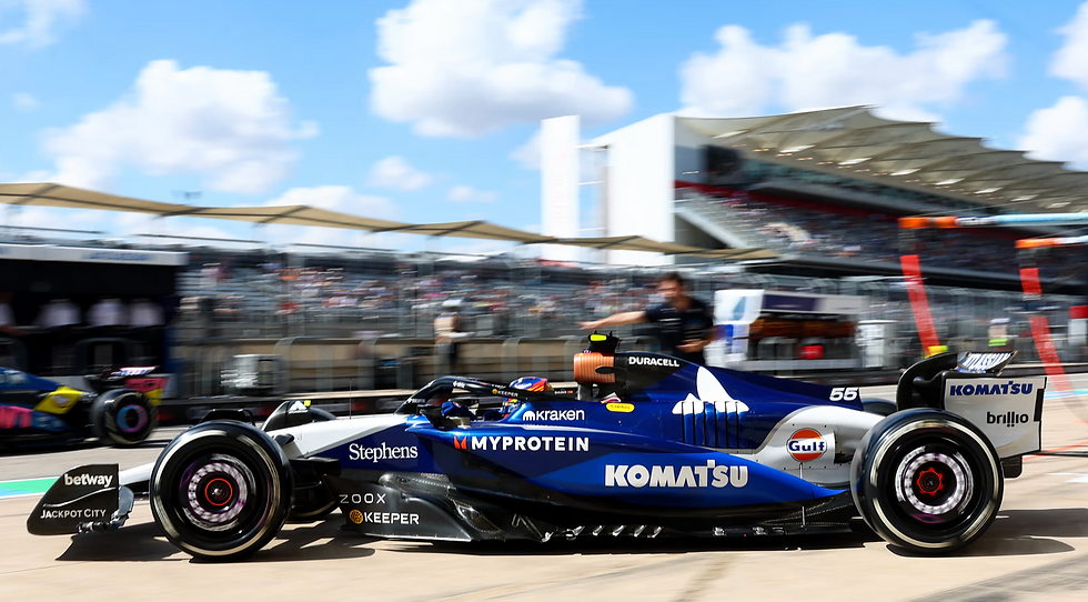 Carlos Sainz leaving the garage before being sidelined halfway through the only free practice session of the weekend | Credit: Formula One
