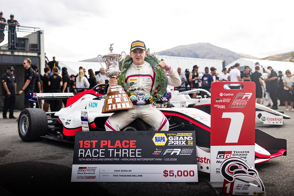 Zack Scoular joins the select group of New Zealand Grand Prix winners in 2026 | Credit: NextGen New Zealand