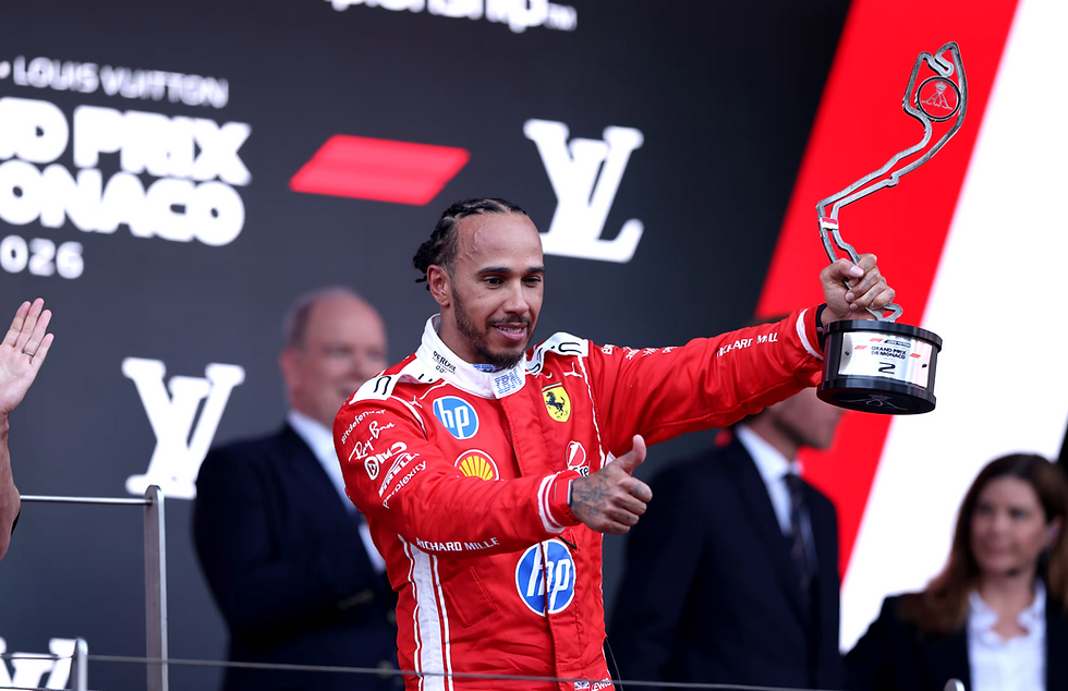 Hamilton enjoyed second place on the podium in Monaco despite his penalty | Credit: Formula One
