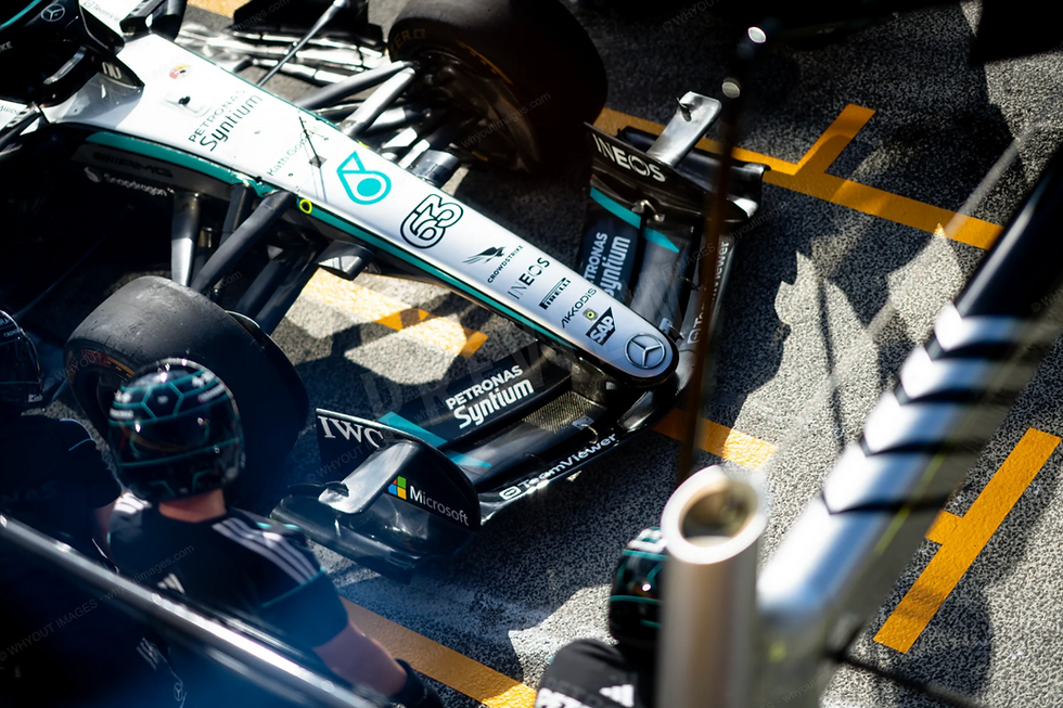 Russell's Mercedes on the grid | Credit: Luca Martini / WHYOUT Media
