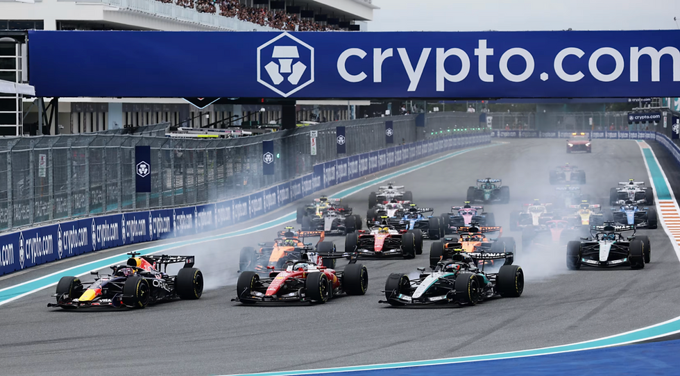 Opening lap action at the 2026 Miami Grand Prix | Credit: Formula One