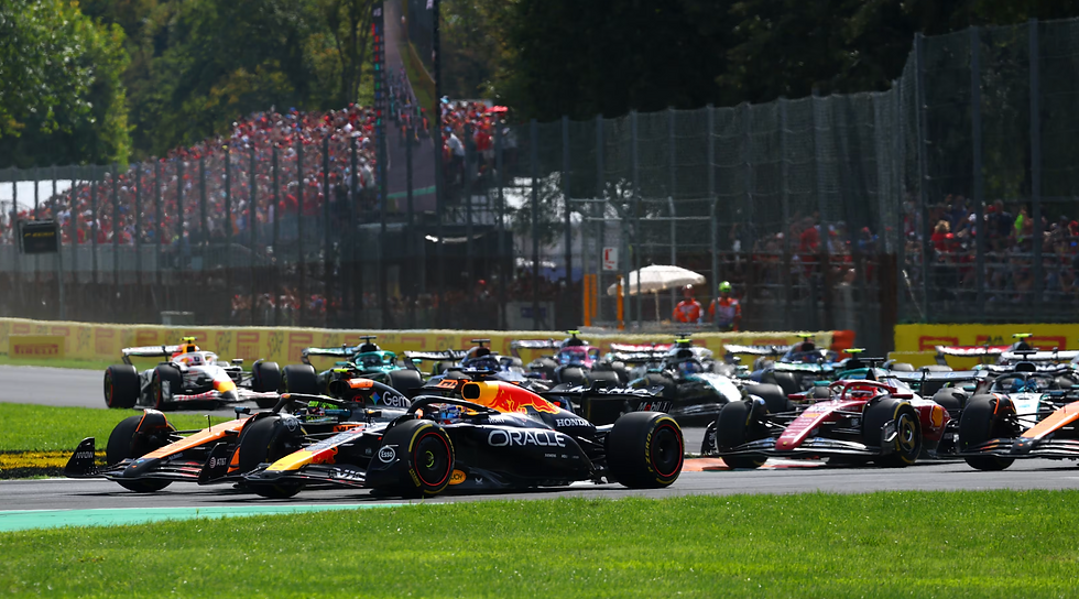 A melee of action graced the opening laps of the Italian Grand Prix | Credit: Formula One