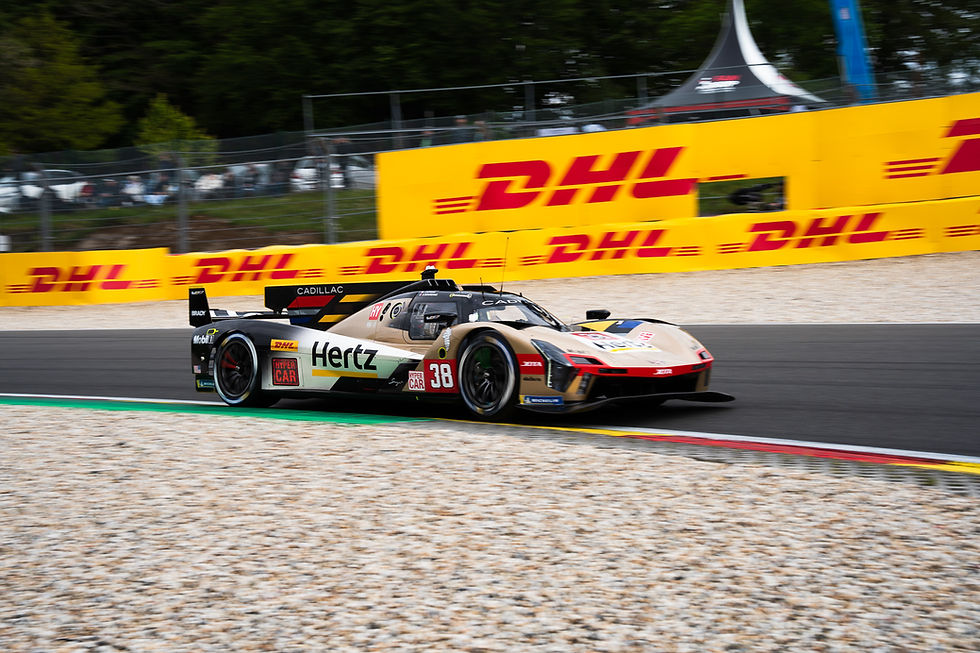 The No.38 V-Series.R golden Le Mans Hypercar during the 2026 6 Hours of Spa-Francorchamps | Credit: Noah Romana