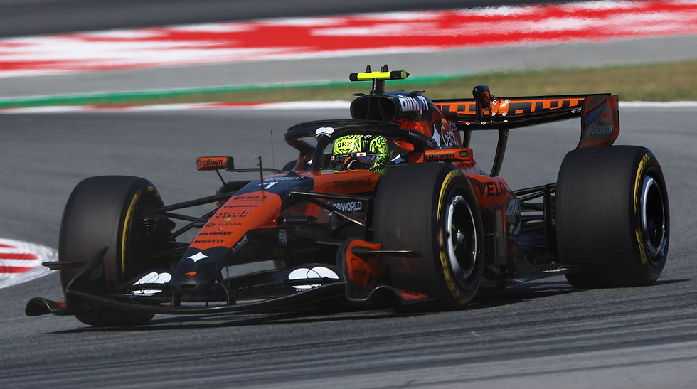 Norris was the fastest car on track in FP2 by 0.057s ahead of Russell | Credit: Formula One