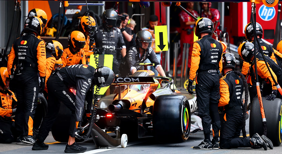 Lando Norris slow pit stop Baku